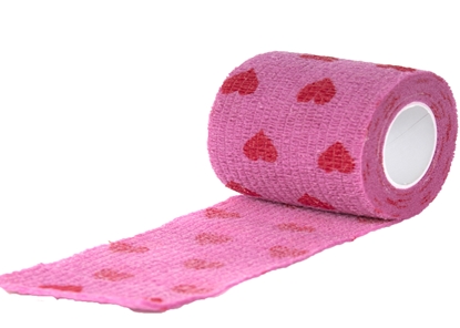 Picture of SHOW TECH SELF CLING BANDAGE PINK HEART